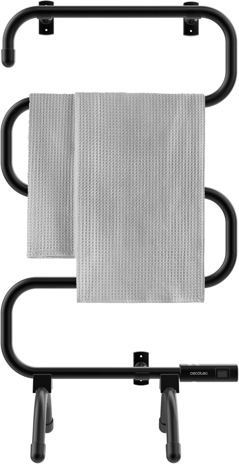 Cecotec Radiador Toallero Eléctrico Bajo Consumo Readywarm 5000 Towel Black. Sec