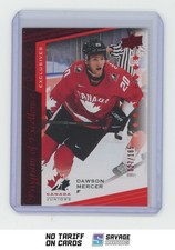 2021-22 UD Team Canada Jr Program Of Excellence Exclusive Dawson Mercer /165