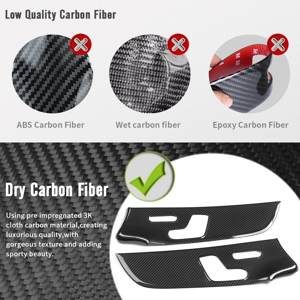 Kohlenfaser Innentürpaneel für Mercedes Benz CLA 45 AMG Mit Sitzspeicherknopf - Изображение 4 из 4