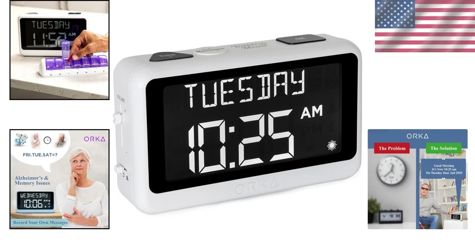 Customizable Talking Pill Reminder Clock - Loud Volume & Multi-Language Support - Image 2 of 4