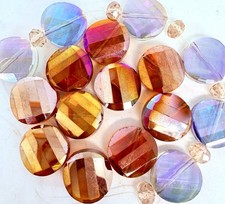 Faceted Glass Beads Assorted Colors 13x6mm Qty: