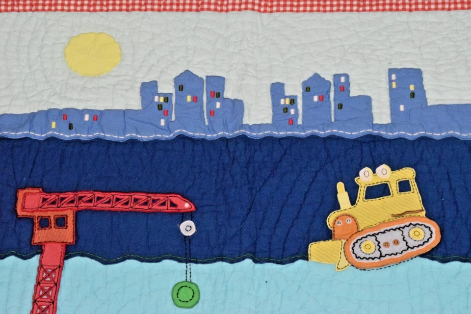 Manta de cuna vintage para niños pequeños pecas años 90 equipo de construcción edredón 49,5X35 pulgadas Foto 4 de 4