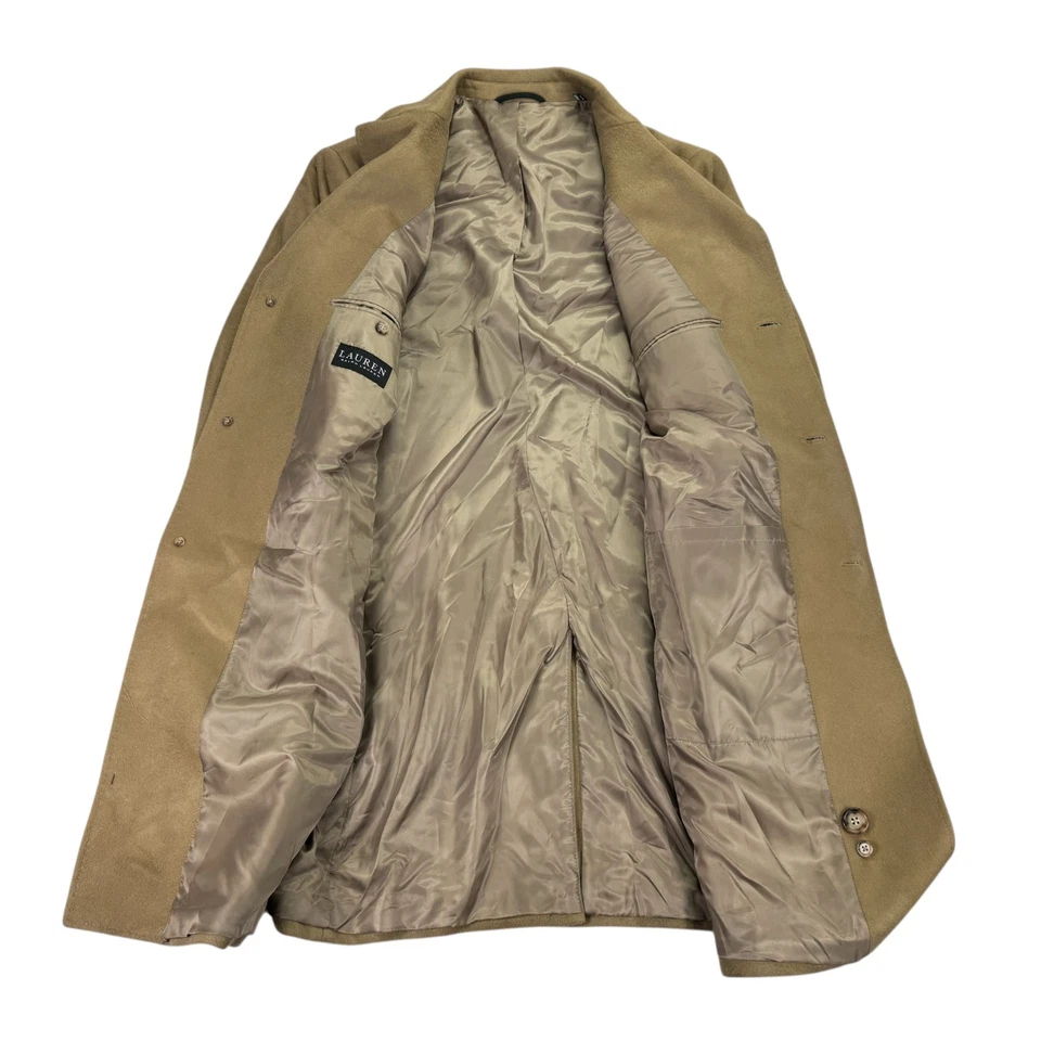 Abrigo Lauren Ralph Lauren Para Hombres Luther Lujo 100% Cachemira Camel 42R Foto 2 de 4