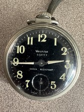 Westclox Scotty Shock-Resistant Pocket Watch Luminous Black Dial