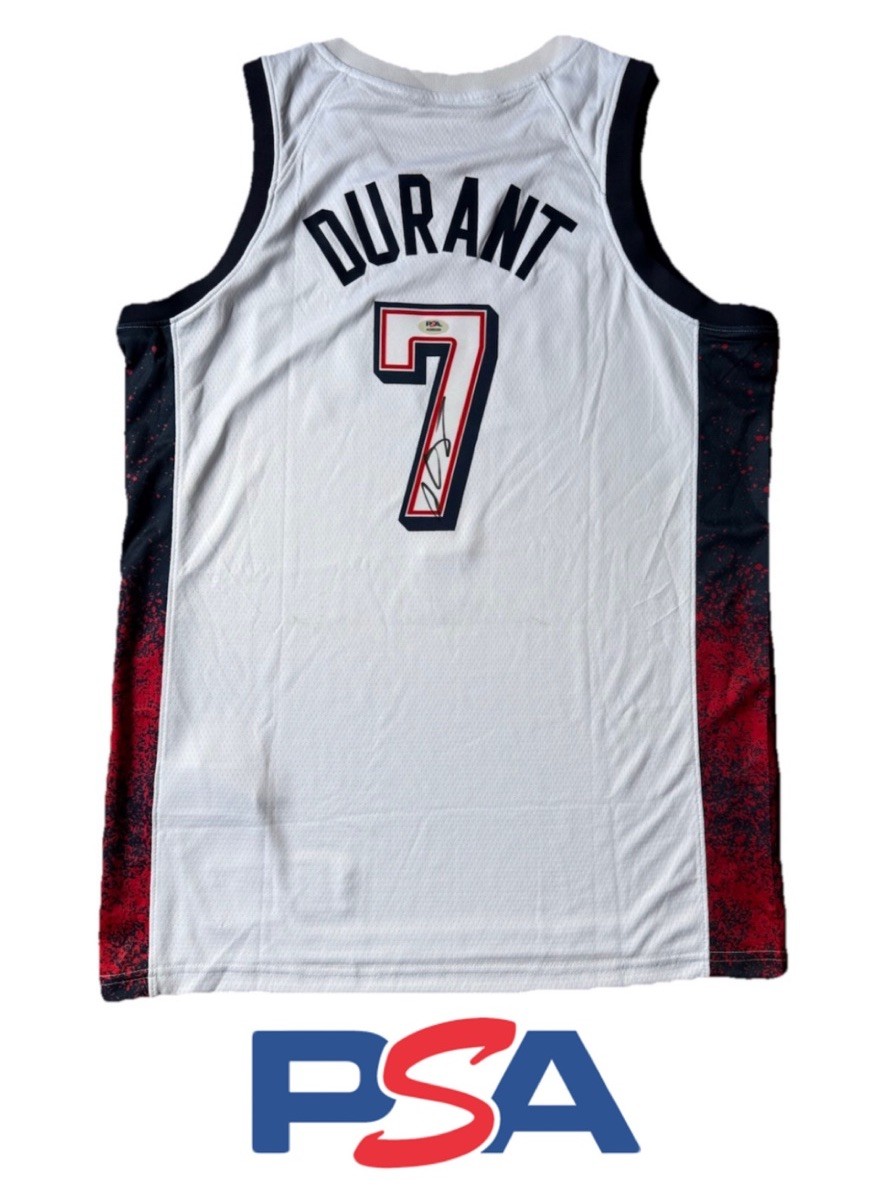 Kevin Durant Signed Autographed 2024 USA Olympic Jersey PSA DNA COA Paris Gold