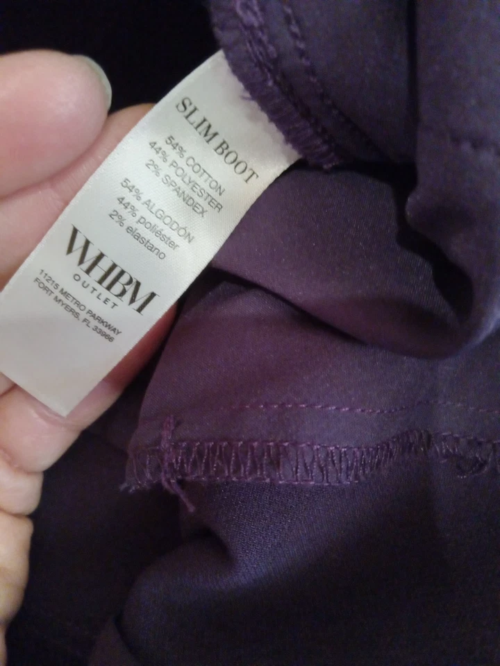 WHBM глубокий фиолетовый 8s платье брюки тонкий загрузки - Изображение 4 из 4