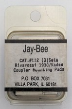 Jay Bee 112 HO NOS Coupler Mounting Pads Rivarossi 1930 Cars 3 Sets