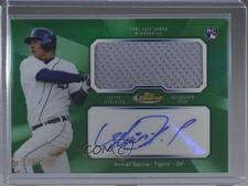 2013 Finest Jumbo Relic Rookie Refractor Green 36/125 Avisail Garcia Auto 2x0