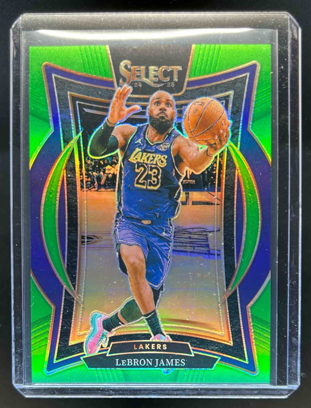 2024-25 Select LeBron James Concourse Neon Green Prizm #14/75 Lakers