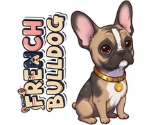 French Bulldog Sticker and Magnet - Bat-Eared Charmer Pawkins    Companion Dog B