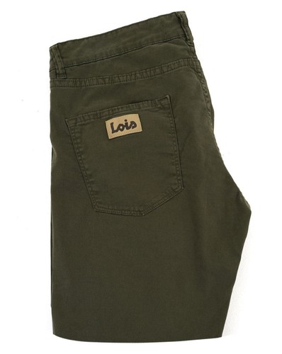 Pantalones de mezclilla Lois Terrace de algodón con 5 bolsillos oliva - Imagen 2 de 3