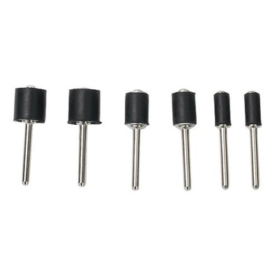 6pcs Rubber Mandrel 1/8inch Grinder Drum Sandpaper Circle Kit For Rotary Tool