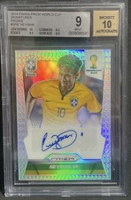 2014 Panini Prizm World Cup Signatures Prizms Rookie Neymar /25 BGS 9