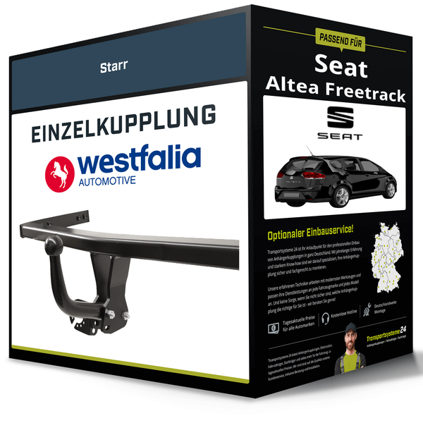 Starre AnhäNgerkupplung FüR Seat Altea Freetrack 06- Typ 5P5/5P8 Westfalia NEU-image