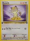 Meowth 56/64 1st Edition Jungle LP Pokémon Card WOTC Vintage 1999