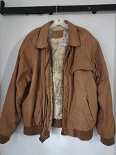 Vintage Marlboro Adventure Team Leather Bomber Jacket Size Lg