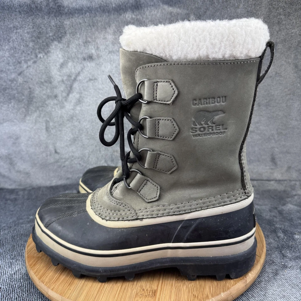 Sorel Caribou ботинки женщин размер 8 серый водонепроницаемый зимний снег теплый NL1005-051 - Изображение 4 из 4