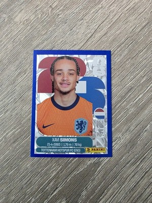 Xavi Simons Panini FIFA World Cup 2026 Blue Crumple Parallels Sticker RARE 