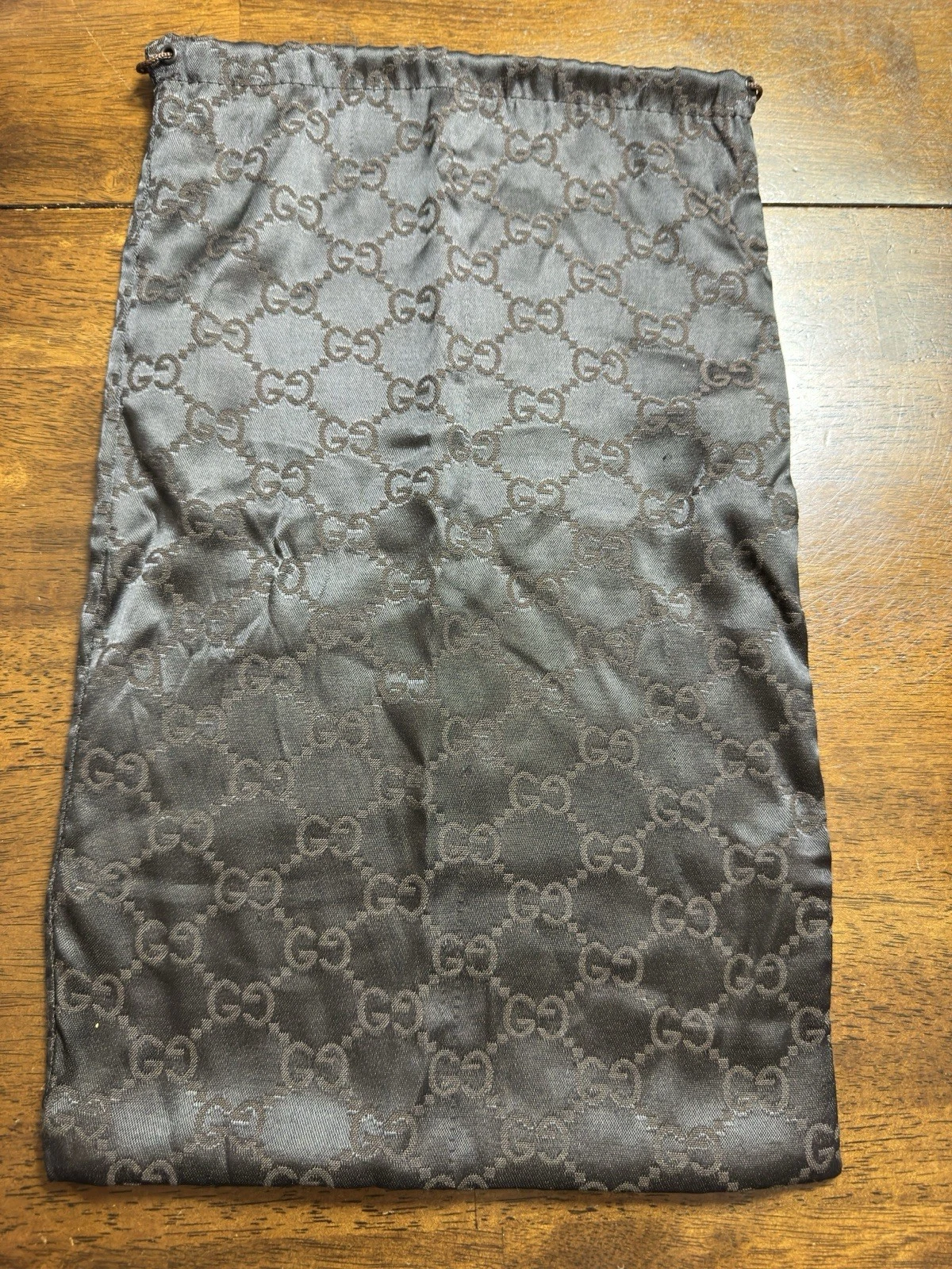 GUCCI DUSTBAG CHAUSSURES DE COUCHAGE ACCESSOIRES LOGO MARRON sac à poussière