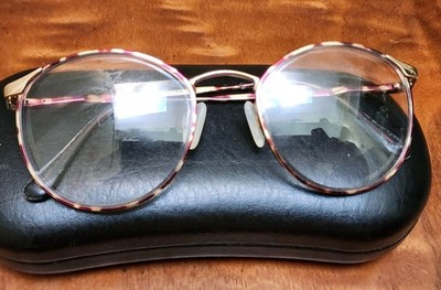Giorgio Armani Gold/Tortoise Round Metal 51-19 135 eyeglass Frames Italy
