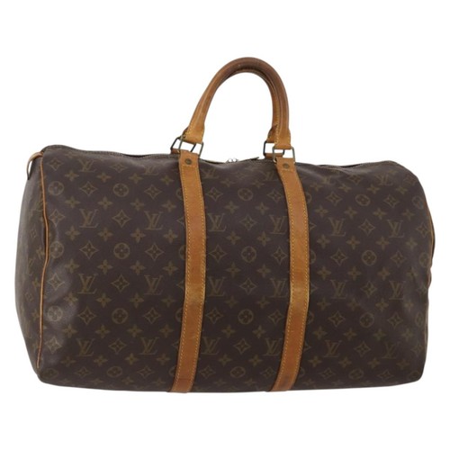 LOUIS VUITTON Monogram Keepall 50 Boston Bag M41426 LV Auth 192874