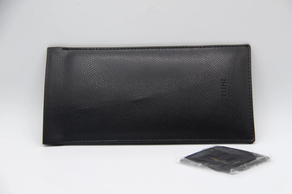 NUEVO CELINE NEGRO GRANDE AUTÉNTICO GAFAS DE SOL ESTUCHE ANTEOJOS CON TELA Foto 4 de 4