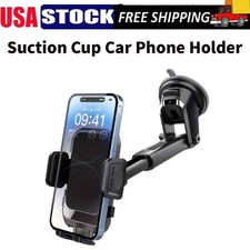 Strong Suction Cup Cell Phone Holder Stand Windshield/Window Car Mount Black