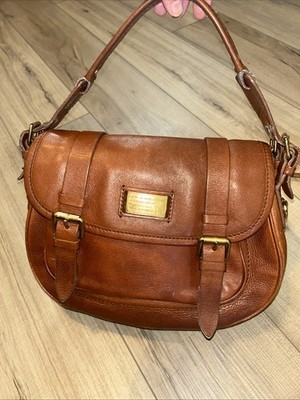 Marc by Marc Jacobs Saddlery Sophie Satchel Leather Purse Boho Equestrian Brown