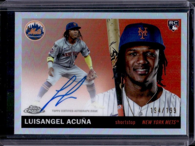 2025 Topps Chrome Platinum Luisangel Acuna Auto RC Refractor Rookie #/199 Mets