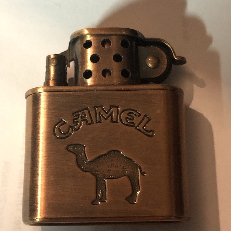 Camel Cigarettes Lighter Copper Color Wick Style Vintage 