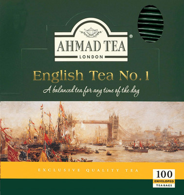 Black Tea, English Tea No. 1 Foil Enveloped Teabags, 100 Ct - Caffeinated and Su