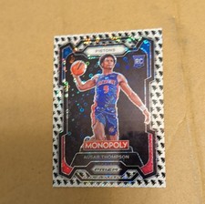 Panini Prizm Monopoly Man Black & White Prizm Rookie Ausar Thompson Pistons #27