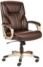 Amazon Basics Executive High Back Office Chair, Adjustable Height, Tilt, Swiv...