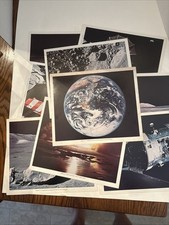 Vintage Lot Of 9 APOLLO 17 NASA Lithography Photographs 9-1/4 X 11