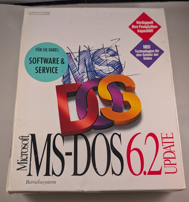 Microsoft MS-DOS 6.2 Update Big Box OVP GETESTET 3,5'' Disketten