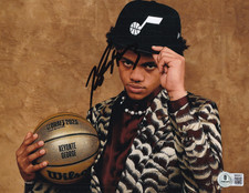 KEYONTE GEORGE signed (UTAH JAZZ) basketball 8X10 photo BECKETT BAS BW54517
