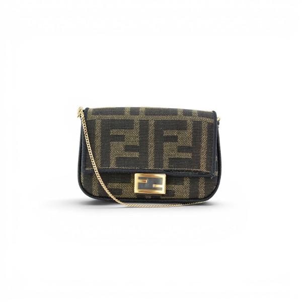 Fendi Nano Baguette Charm Jacquard