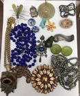 Vintage 15 Costume Jewelry Necklaces Bracelet Pins Renoir De Mario Etc. Lot