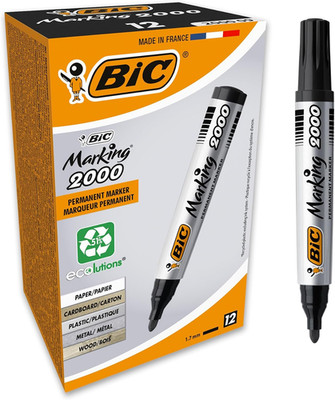 BIC Marking 2000 Ecolutions Permanentmarker Stifte schwarz - Multi-Surface Marker P