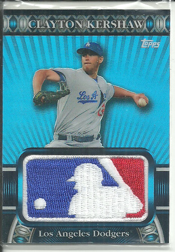 CLAYTON KERSHAW 2010 TOPPS BASEBALL MLB LOGOMAN PATCH SSP #D/50!!!!!!RARE!!!