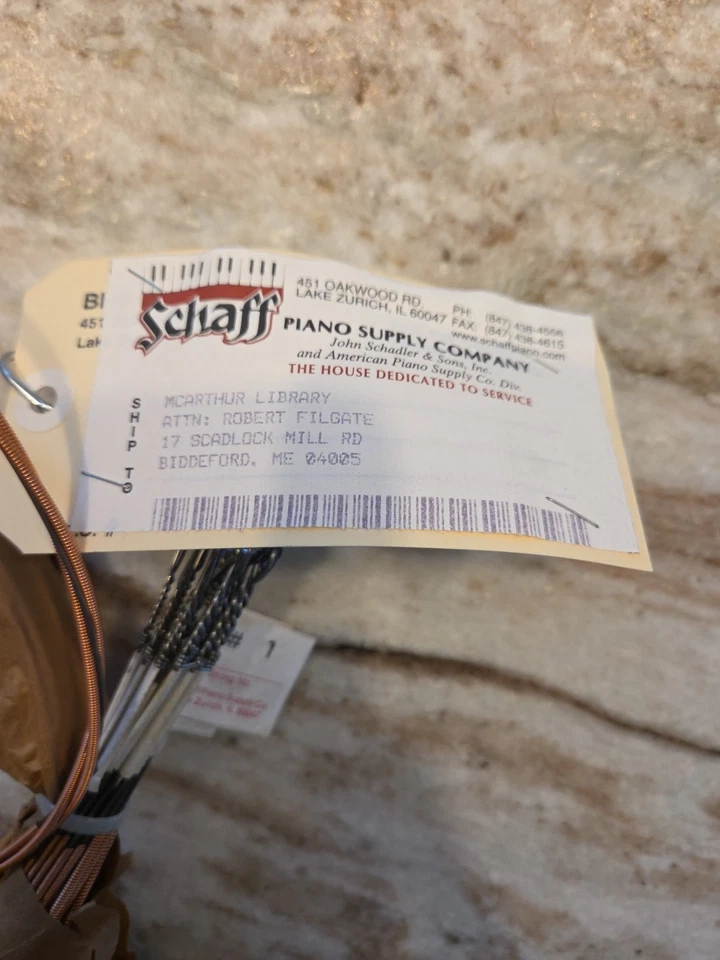 Juego completo de cuerdas de bajo para piano universal Schaff - Serie de 19 cuerdas finas Foto 2 de 4