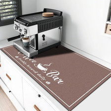 Absorbent Coffee Mat, Fashion Dish Drying Mat for Kitchen Counter Coffee Bar Acc