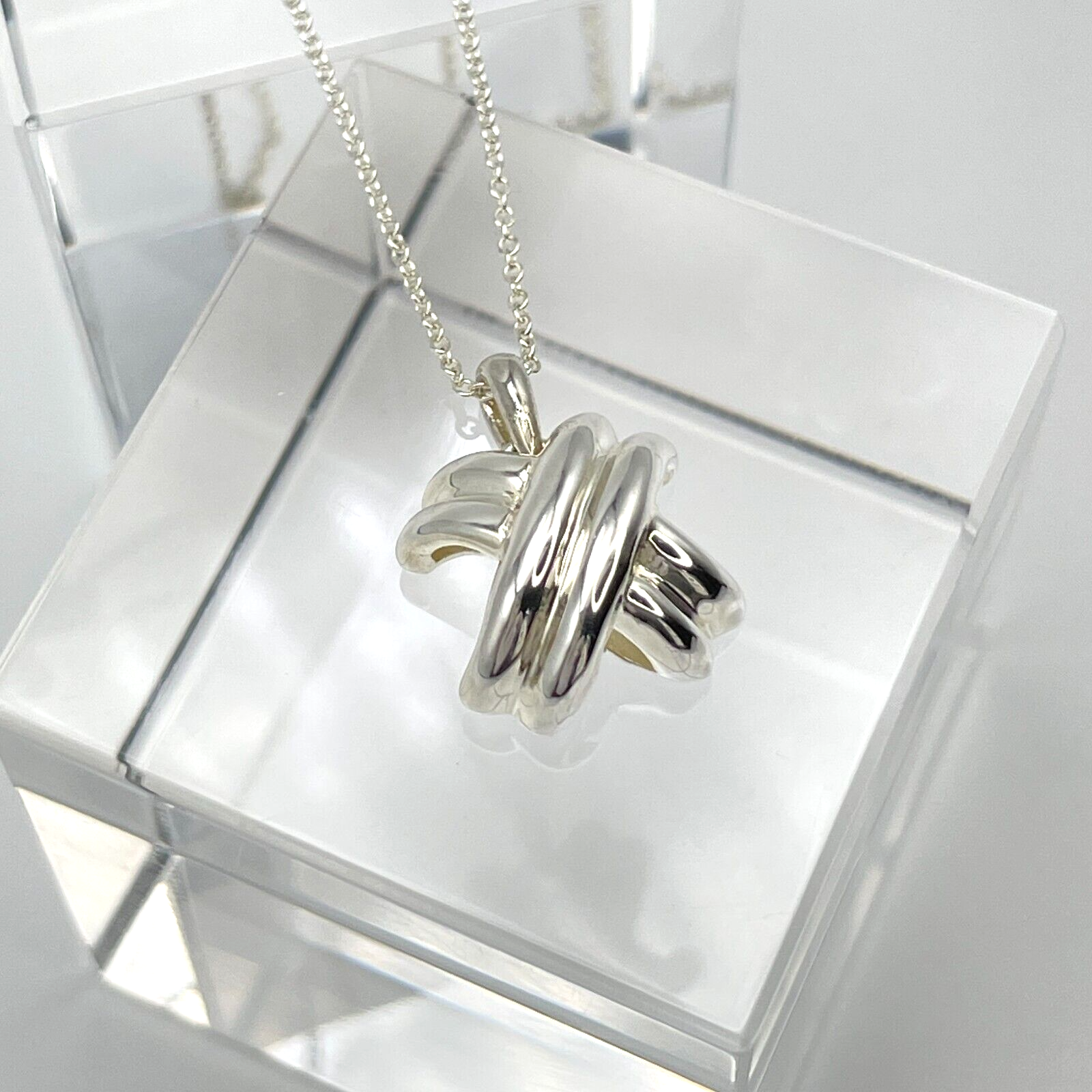 Tiffany & Co. Necklace Sterling Silver 925 Cross 0.55x0.54in Excellent #A1116