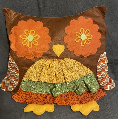 Unique And Perfect For Fall, Set Of 2 Vintage Owl Pillow Covers, Whimsical &Fun - Picture 5 of 15