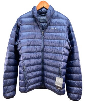 Eddie Bauer Coat Mens TL Gray Cirruslite Hooded EB650 Goose