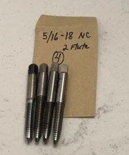 5/16 - 18 NC tap 2 Flute Various Manufacturers Lot of 4 Shop Tools Garage Drill