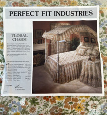 Perfect Fit Floral Charm Spice Twin Bedspread  Sham Floral USA NEW