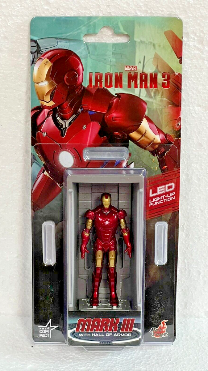 【新品未開封】HOTTOYS IRONMAN3 HALL OF ARMOR Hot Toys - Iron Man 3 Mark III W/ Hall of Armour - LED LightUp