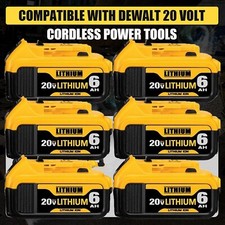 Pack 20V For DeWalt 20 Volt Max 6.0AH Lithium Ion Battery DCB206-2 DCB207-2