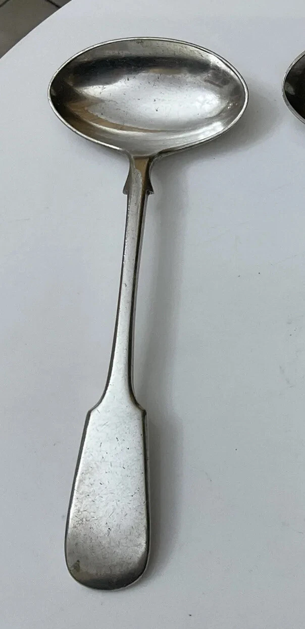 Vintage BBB Silver Plate EPNS Fiddle 18.5cm Drizzle Sauce Serving Spoon Cutlery